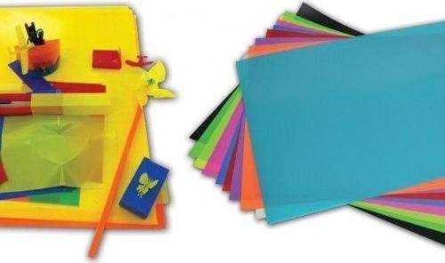 Plastik Fon Kartonu 10 Renk 35x50 cm.