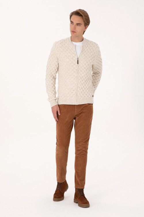 Erkek Camel Slim Fit Kanvas / Chino Kadife Pantolon 50310150-VR233