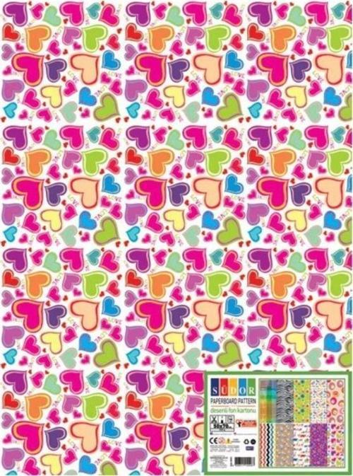 Desenli Fon Kartonu 48x68 cm 250 gr 10 Desen