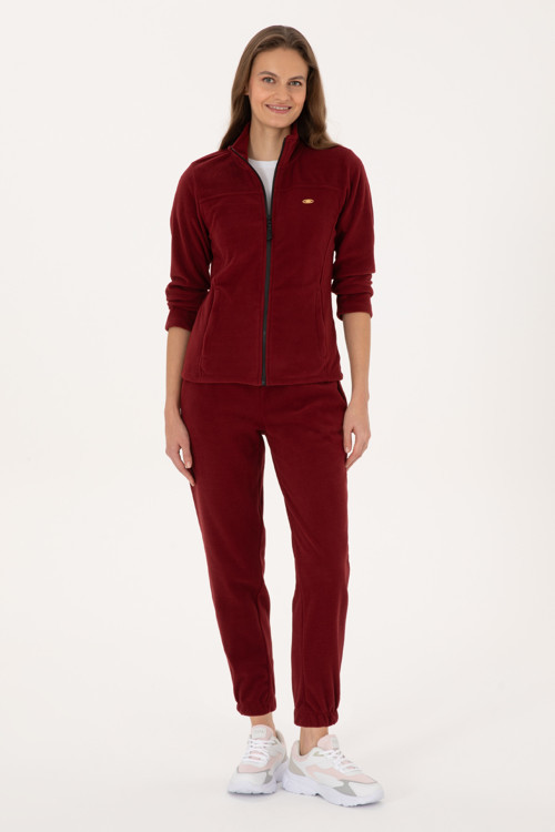 Kadın Bordo Polar Jogger Eşofman Altı 50318758-VR014
