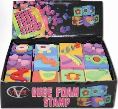 Cube Foam Stamp Baskı Küpü 12'li Kutu