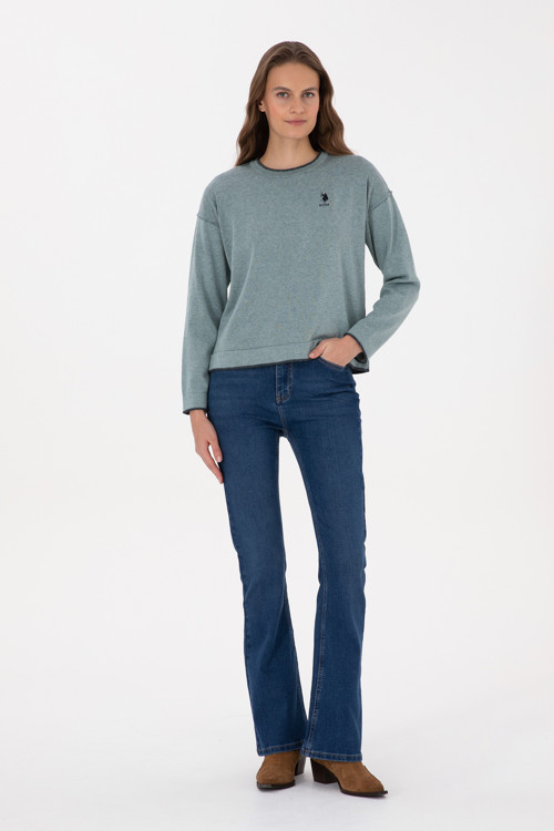Kadın Mavi Slim Flare Fit Jean Pantolon 50316550-DN0022