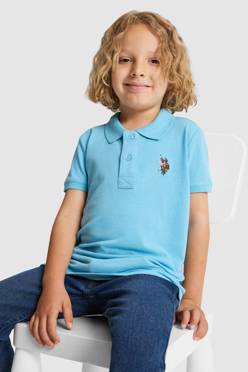 Erkek Çocuk Aqua Polo Yaka Basic Tişört 50325608-VR007