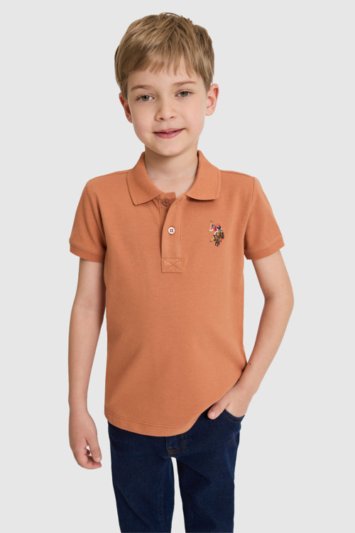 Erkek Çocuk Gül Kurusu Polo Yaka Basic Tişört 50325608-VR026