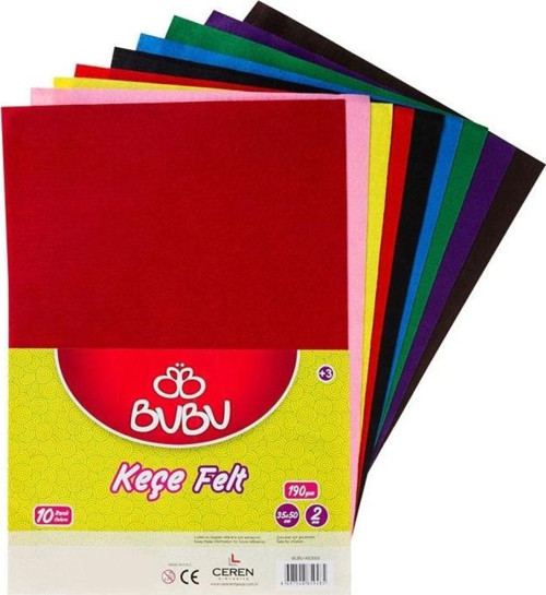 35x50 cm Keçe 10 Renk
