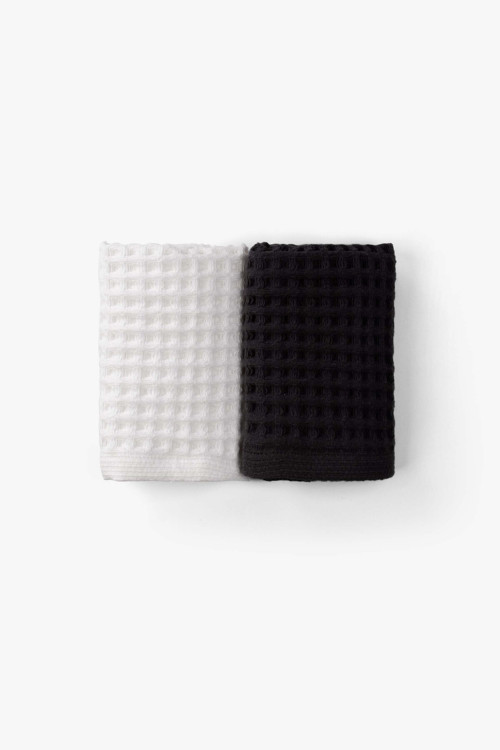 Aqua Line Waffle El Havlusu Seti Antrasit-Beyaz 30x50
