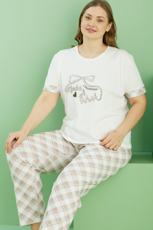 Curve Büyük Beden Battal Boy Pamuklu Pijama Takım25113773