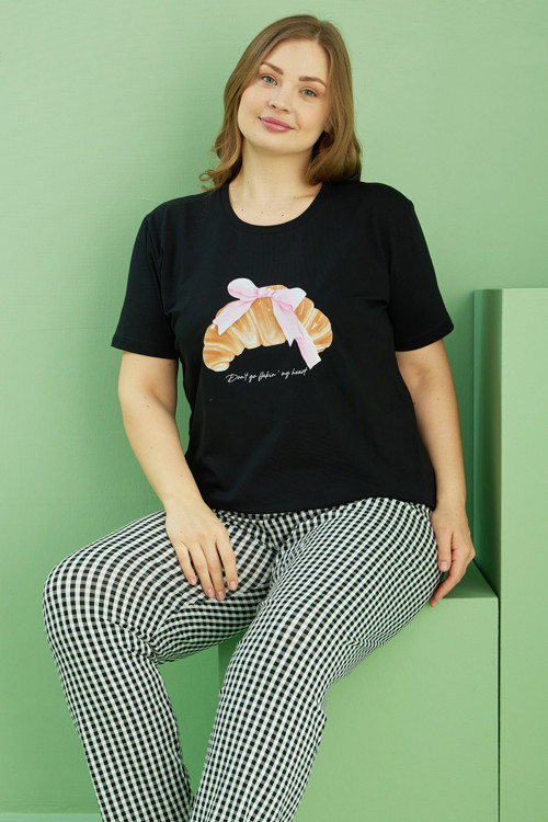 Curve Büyük Beden Battal Boy Pamuklu Pijama Takım25113789