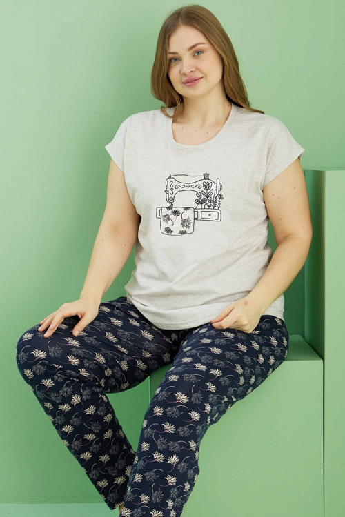 Curve Büyük Beden Battal Boy Pamuklu Pijama Takım25113799