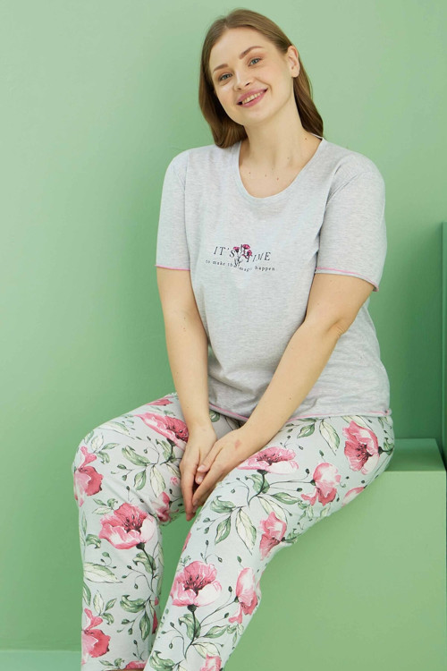Curve Büyük Beden Battal Boy Pamuklu Pijama Takım25113807