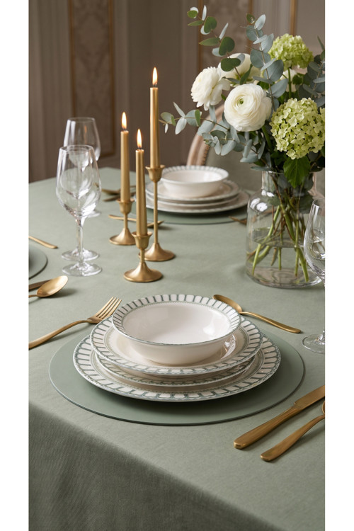 Olive 24 Parça Porselen Yemek Takımı CKR4239
