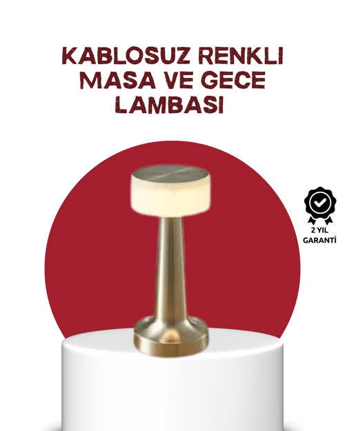 Edilebilir Led Masa Lambası Usb Girişli, Metal Yapı