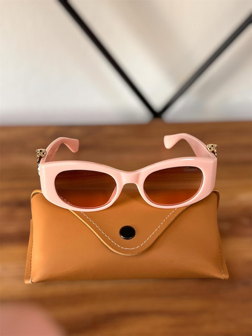 CARTİER PEMBE GÖZLÜK CARTİER KADIN KEMİK GÜNEŞ GÖZLÜĞÜ