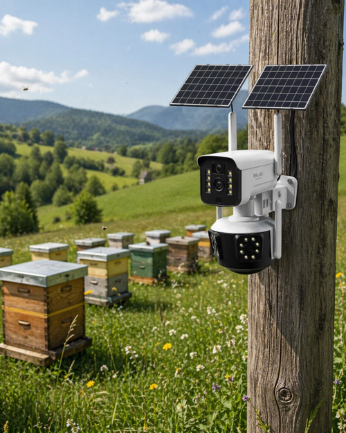 Güneş Enerjili Çiftlik Kamerası 9Mp 4G Sım Kartlı Solar Güvenlik Kamerası