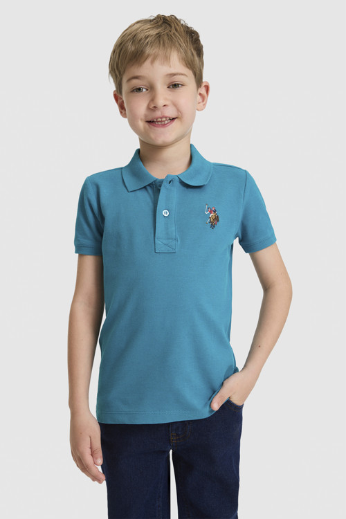 Erkek Çocuk Petrol Polo Yaka Basic Tişört 50325608-VR102