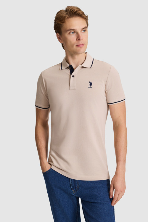Erkek Taş Slim Fit Polo Yaka Basic Tişört 50326975-VR049
