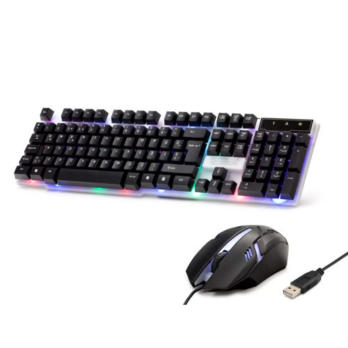 Kablolu Oyuncu Klavye Mouse Set Led Q Siyah H837Q
