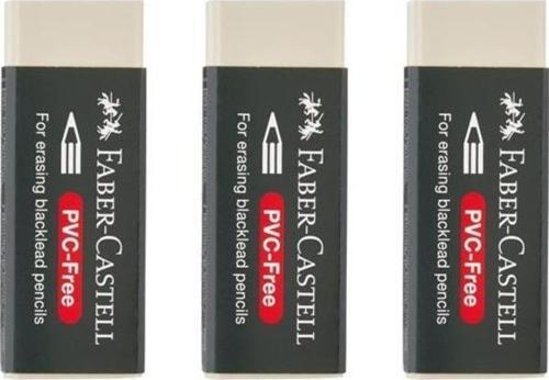Faber-Castell Büyük Silgi Beyaz PVC Free 3 lü 188539