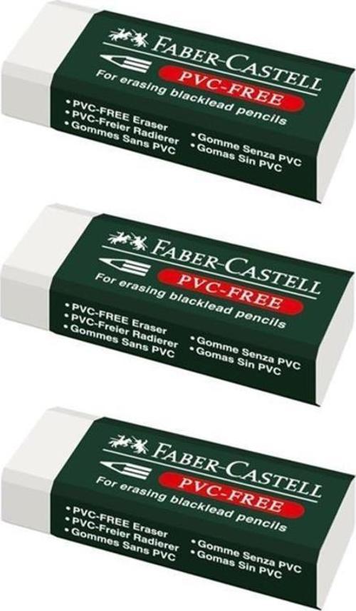 Faber-Castell Küçük Silgi Beyaz PVC Free 3 lü 188538