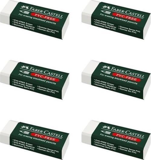 Faber-Castell Küçük Silgi Beyaz PVC Free 6 lı 188538