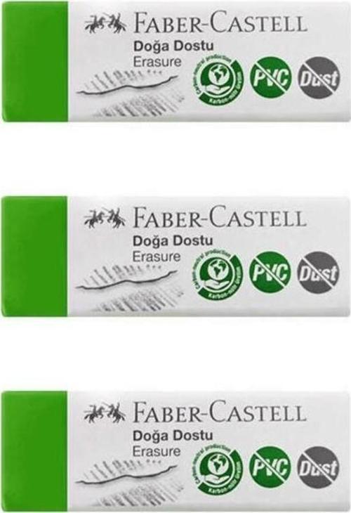 Faber-Castell Doğa Dostu Büyük Silgi Dust Free PVC Free 3 lü 187254