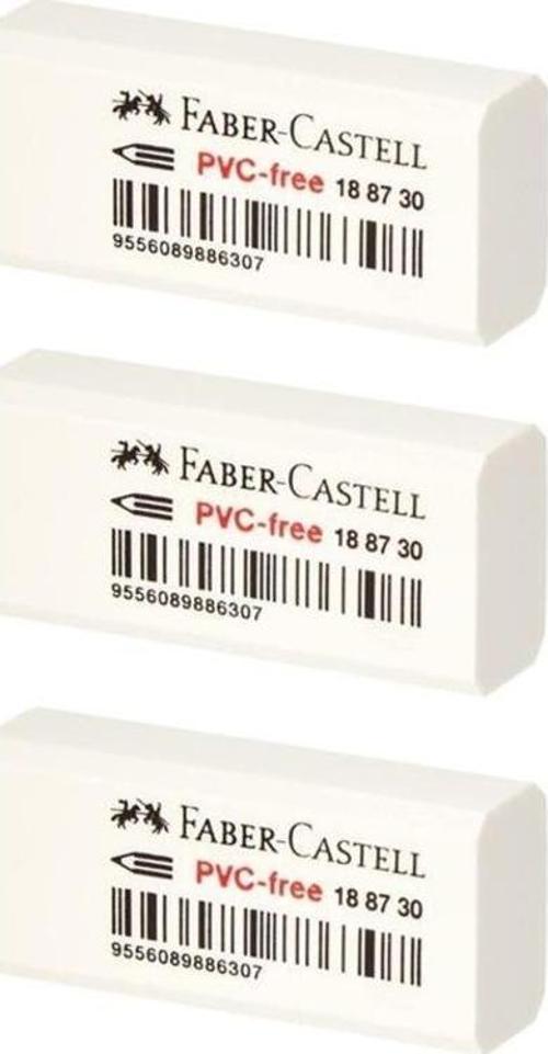 Faber-Castell PVC Free Küçük Beyaz Silgi 3 lü 188730