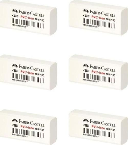 Faber-Castell PVC Free Küçük Beyaz Silgi 6 lı 188730