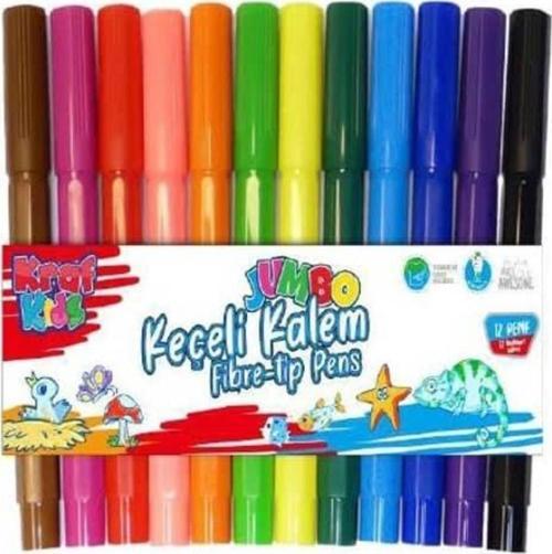 Kids Jumbo Keçeli Kalem 12 Renk 275G