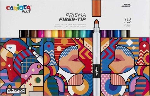 PLUS PRISMA FİBER UÇ KEÇELİ BOYA KALEMİ 18Lİ