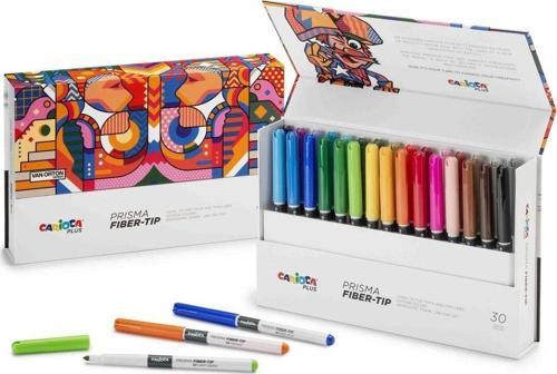 PLUS PRISMA FİBER UÇ KEÇELİ BOYA KALEMİ 30LU (SERT KUTU)