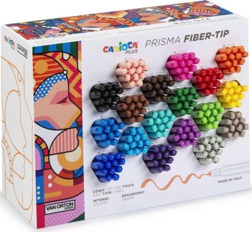 PLUS PRISMA FİBER UÇ KEÇELİ BOYA KALEMİ STANDI 18 RENK 216LI