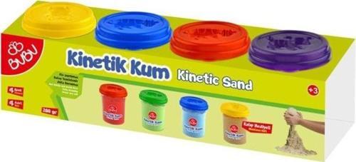 Kinetik Kum 4 Renk x 200 gr. Bardak
