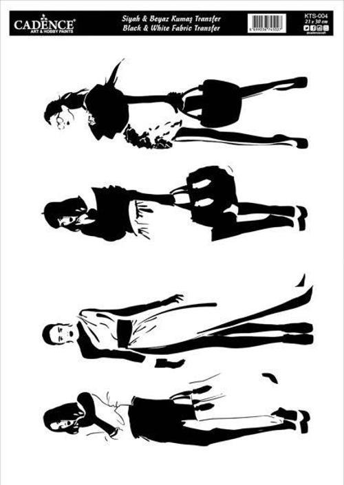 Siyah&Beyaz Kumaş Transfer 21x30 cm. KTS-004