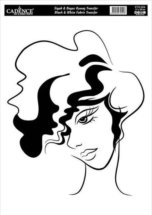 Siyah&Beyaz Kumaş Transfer 21x30 cm. KTS-024