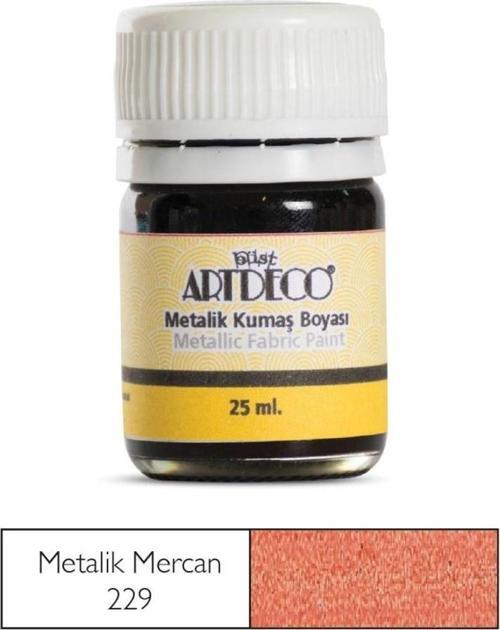 Metalik Kumaş Boyası 229 Mercan