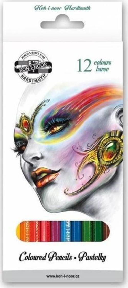 Koh-i Noor Kuru Boya 12'li Karton Kutu 3552 Fantasy