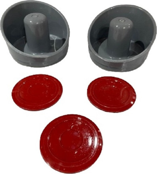 Gri Renk Aır Hockey Elcik Ve Pembe Renk Disk Havalı Hockey Tokacı Ve Diskleri