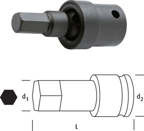 LN12MA10 Mafsallı Lokma 1/2'' 10mm