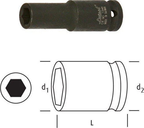 LN12D32 Uzun Lokma 1/2'' 32mm