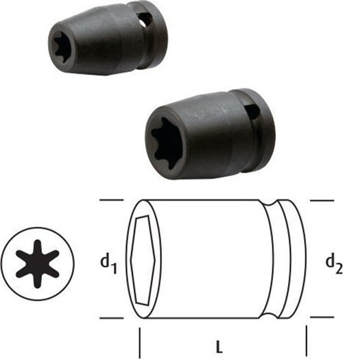 LN34E28 Dişi Torks Lokma 3/4'' E28