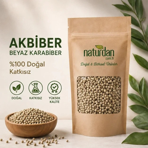 Akbiber Beyaz Karabiber Doğal 1 Kg