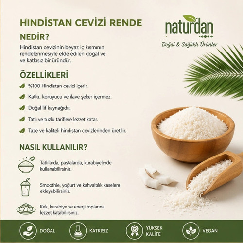 Hindistan Cevizi Rendelenmiş Iri - 500 gr