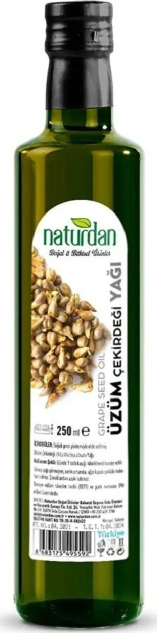 Üzüm Çekirdeği(Grape Seed Oil) Yağı %100 Doğal Saf 250 ml