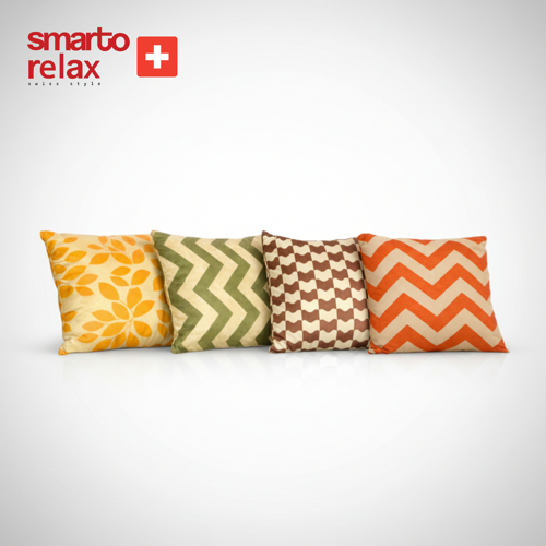 Smarto Relax 4'Lü İçi Dolgulu Kırlent 45x45 cm Kare – Salon & Berjer Kırlenti