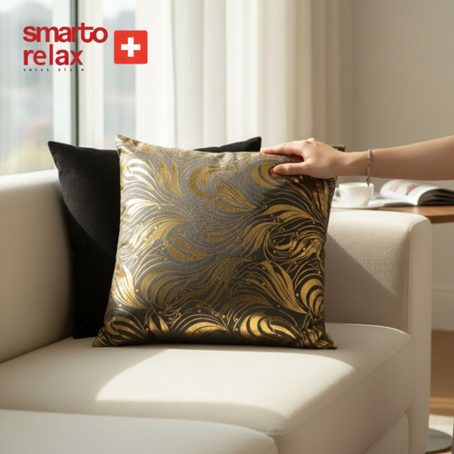 Smarto Relax Dolgulu Kırlent Antibakteriyel Desenli Dekoratif 45X45 cm