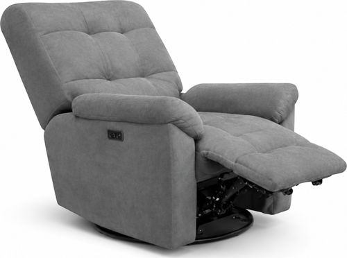 Smarto Relax Porto Comfort Elektrikli Döner Sallanan TV Koltuğu Kontrol Panelli Ergonomik Polyester Baba Koltuğu (Gri)