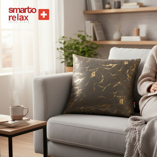 Smarto Relax Dolgulu Kırlent Tekli Antibakteriyel Desenli Dekoratif 45X45 cm