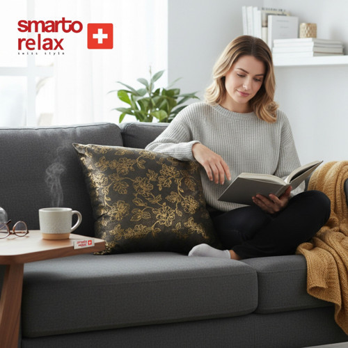 Smarto Relax Tekli Antibakteriyel Desenli Dekoratif içi Dolgulu Kırlent 45x45 cm