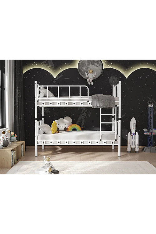 Zambak Genç Çocuk Yatak Odası Metal Ranza Ve Karyola - 90 X 200 Cm