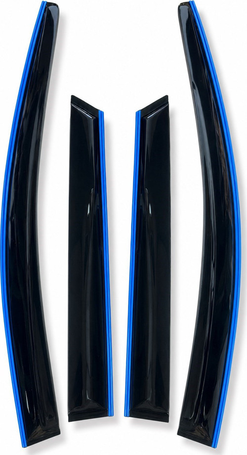 Honda Civic FE1 Kasa Cam Rüzgarlığı Mavi Çift Sıra Kromlu Hb Sd 2021 ve Sonrası 4-Lü